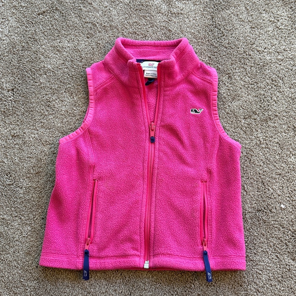 Vineyard Vines Bright Pink Sleeveless Fleece